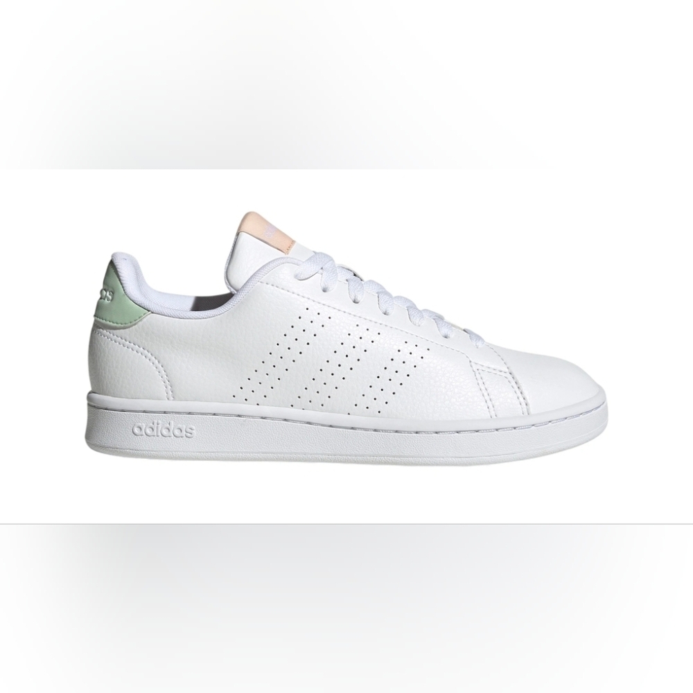Adidas Women's White and Green Sneakers